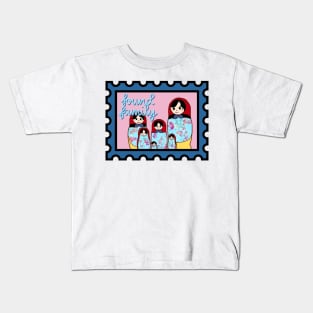 Found Family Postage Stamp Kids T-Shirt